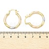Brass Two Tone Twist Hoop Earrings EJEW-B117-06A-M-5