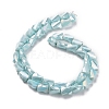 Electroplated Glass Beads Strands GLAA-G092-A-M-3