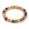 Natural Mixed Gemstone Pendants PALLOY-JF00590-4