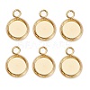 304 Stainless Steel Pendant Cabochon Settings STAS-Z030-01E-G-1