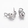 Tarnish Resistant 304 Stainless Steel Bead Tips STAS-E129-05P-2