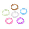 Glow in the Dark Luminous Plastic Transparent Finger Ring for Women RJEW-T022-006-2