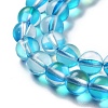 Synthetic Moonstone Beads Strands G-P528-J01-15-3