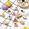 12Pcs 12 Styles Cute Fruit Cake Themed Resin Pins JEWB-CJ0003-11-5