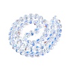 Electroplate Transparent Glass Beads Strands X-EGLA-N056-01A-02-2