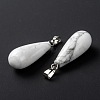 Natural Howlite Pendants X-G-F707-15-3
