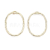 Oval Rack Plating Alloy Pendants PALLOY-T090-01G-B-NR-2