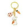 Easter Egg & Rabbit & Carrot Alloy Enamel Pendant Keychain KEYC-JKC00580-2