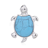 Synthetic Turquoise Pendants KK-XCP0002-15-1