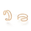 Brass Cuff Earrings EJEW-I249-18G-2