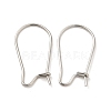 Tarnish Resistant 316 Surgical Stainless Steel Hoop Earrings Findings Kidney Ear Wires LS-STAS-E009-6-1