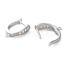 Anti-Tarnish Rhodium Plated 925 Sterling Silver Leverback Earring Findings STER-NH0012-01P-2