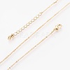 Brass Cable Chain Necklaces Making MAK-P011-01G-1