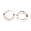Ion Plating(IP) 304 Stainless Steel Huggie Hoop Earrings EJEW-F111-16mm-RG-2