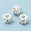 Rack Plating Brass Cubic Zirconia European Beads KK-R147-03S-1