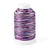 1 Roll Gradient Color Segment Dyed Round Waxed Polyester Cord YC-TADJ0001-03C-1