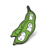 Pea Pod & Cat Enamel Pin JEWB-A014-03E-1