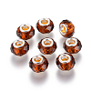 Handmade Glass European Beads X-GPDL25Y-70-1