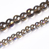 Electroplate Transparent Glass Beads Strands GLAA-T032-T8mm-AB02-4