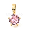 Brass Micro Pave Cubic Zirconia Charms KK-D356-05D-G-1