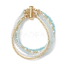 Glass Seed Bead & Shell Pearl & Glass Beads Multi-strand Bracelets for Women BJEW-JB13079-2