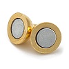 Brass Magnetic Clasps with Loops PALLOY-MC043-3G-3
