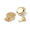 Rack Plating Brass Micro Pave Clear Cubic Zirconia Box Clasps KK-G494-06G-2