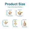 Fashewelry 10Pcs 5 Style Brass Micro Pave Cubic Zirconia Pendants KK-FW0001-09-11
