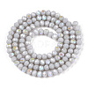 Electroplate Opaque Solid Color Glass Beads Strands EGLA-A034-P3mm-L23-2