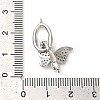 Brass Micro Pave Clear Cubic Zirconia Fold Over Clasps KK-G505-31P-3