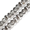 Electroplate Transparent Glass Beads Strands EGLA-B011-08A-PL02-1
