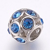 304 Stainless Steel European Beads STAS-O097-120B-1