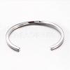 304 Stainless Steel Cuff Bangles BJEW-D434-05-3
