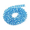 Electroplate Transparent Glass Beads Strands EGLA-A035-T6mm-A08-2