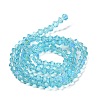 Transparent Electroplate Glass Beads Strands GLAA-F029-3mm-D20-2