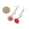 Glass Seed Beads Dangle Earrings EJEW-MZ00219-4