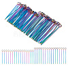 100Pcs 2 Style Rainbow Color 304 Stainless Steel Eye Pins STAS-PJ0001-17-2