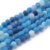 Natural & Dyed Crackle Agate Bead Strands G-T056-6mm-07-1