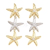 Brass Micro Pave Cubic Zirconia Dangle Stud Earrings EJEW-G471-29B-GP-3