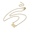 304 Stainless Steel Number 11:11 Pendant Necklaces NJEW-NH0002-01G-04-2