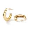 Brass Half Hoop Earrings EJEW-A056-05G-2