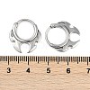 Fire Shaped 316 Surgical Stainless Steel Hoop Earrings X-EJEW-G416-35P-5
