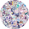 100Pcs Moon PVC Waterproof Self-Adhesive Stickers PW-WG52882-01-5