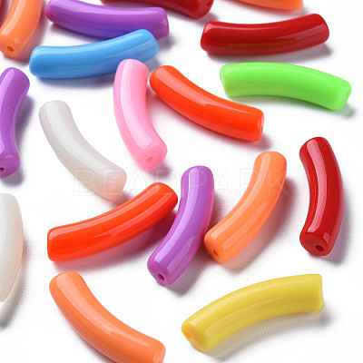 Opaque Acrylic Beads MACR-S372-002B-SM-1