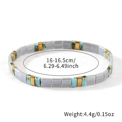 Bohemian Style Glass Seed Beads Stretch Bracelets for Women FG0576-3-1