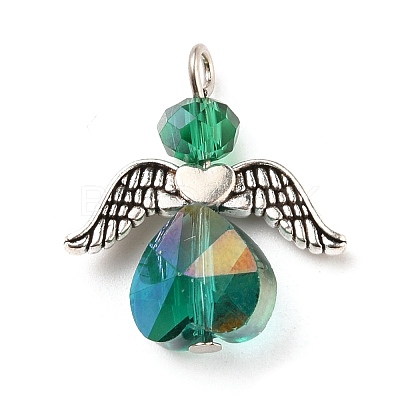 Electroplate Glass Pendants PALLOY-JF00504-1