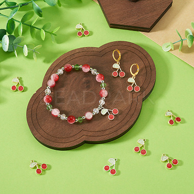 16Pcs 2 Colors Alloy Enamel Pendants ENAM-TA0003-85-1