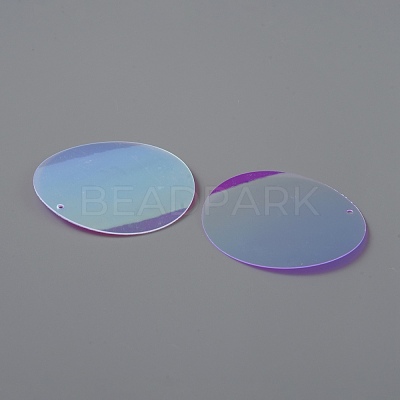 Iridescent PVC Paillette/Sequins Pendants PVC-WH0006-01F-1
