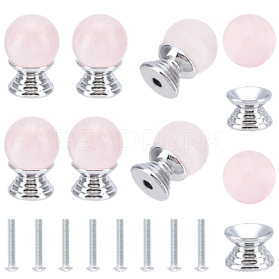 8 Sets Aluminium Alloy Drawer Knobs with Screw DIY-BC0005-17-1
