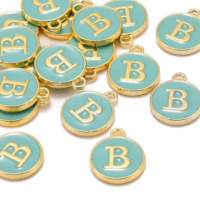 Golden Plated Alloy Enamel Charms X-ENAM-S118-05B-1
